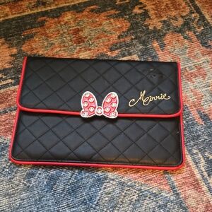 Minnie Mouse Black Quilted Clutch